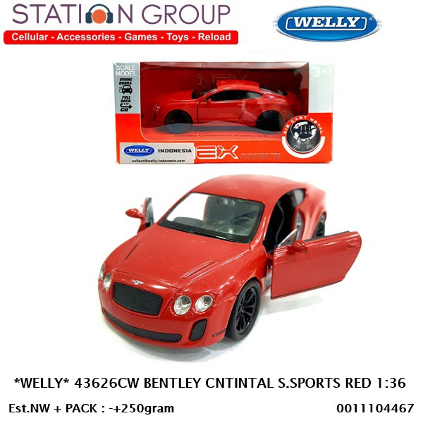 WELLY 43623CW BENTLEY CONTINENTAL SUPERSPORTS RED