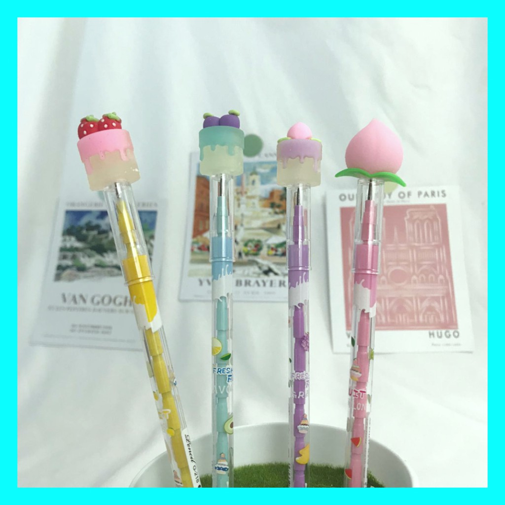 

Pensil Susun Fruit Cake Pensil Kue Buah Lucu Alat Tulis Imut