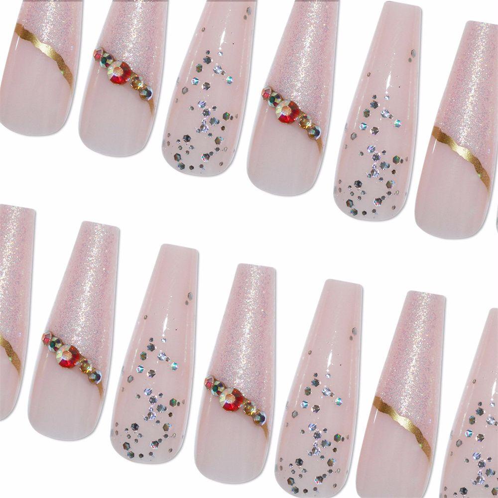 AUGUSTINA Agustina Butterfly Kuku Palsu Shiny Bright Artificial Nails Nail Extension Matte Full Cover DIY Nail Art Dekorasi