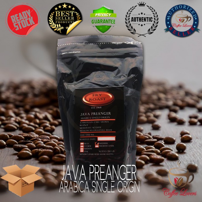 

FRY AND ROAST KOPI ARABIKA JAVA PREANGER 250 GRAM (BIJI/BUBUK)