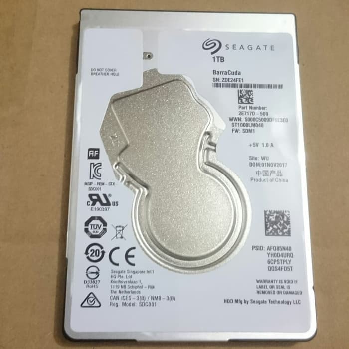 hdd laptop 2.5 1tb sata Seagate Thin baru