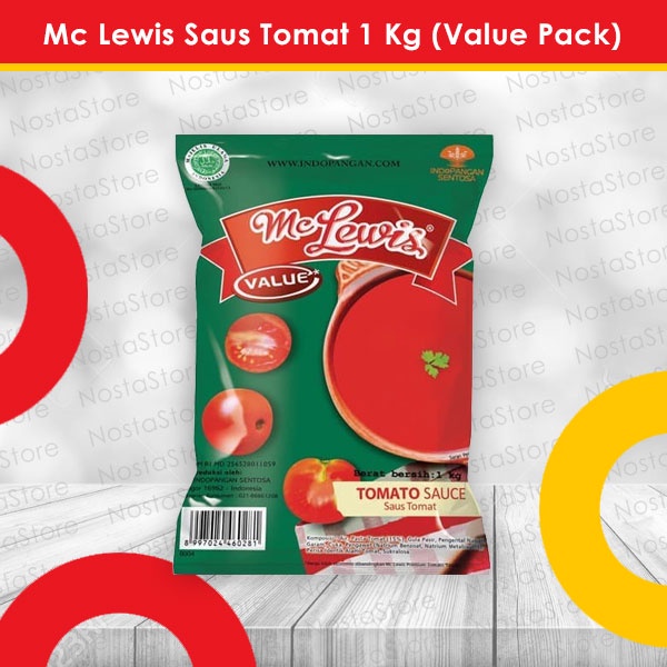 

Saus Tomat Mc Lewis Kemasan Ekonomis 1Kg