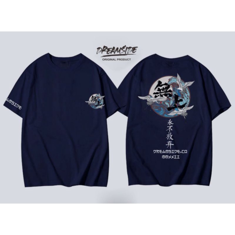KAOS PRIA MURAH ORIGINAL DREAMSIDE BAJU DISTRO TSHRT ATASAN PRIA DAN WANITA KAOS GAMBAR JEPANG TULIS