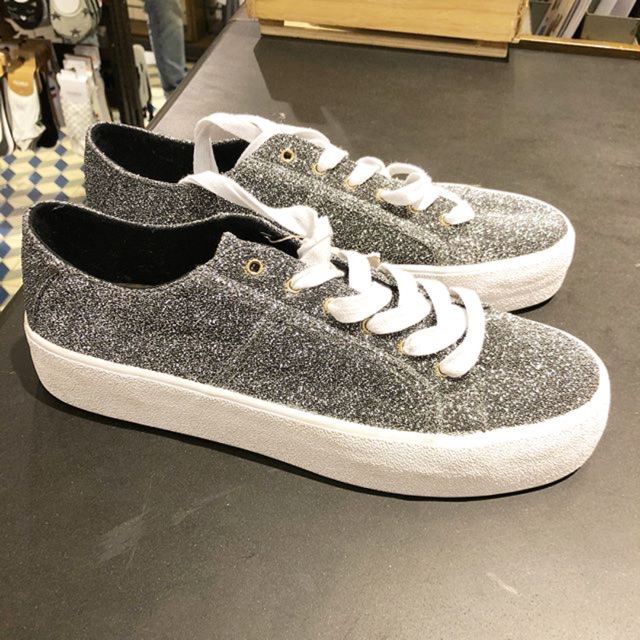 getting better silver glitter sneakers