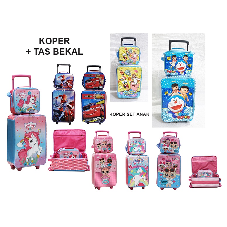 SALE PROMO Koper Set Gambar Anak Anak Bahan KainSponge Tahan Air