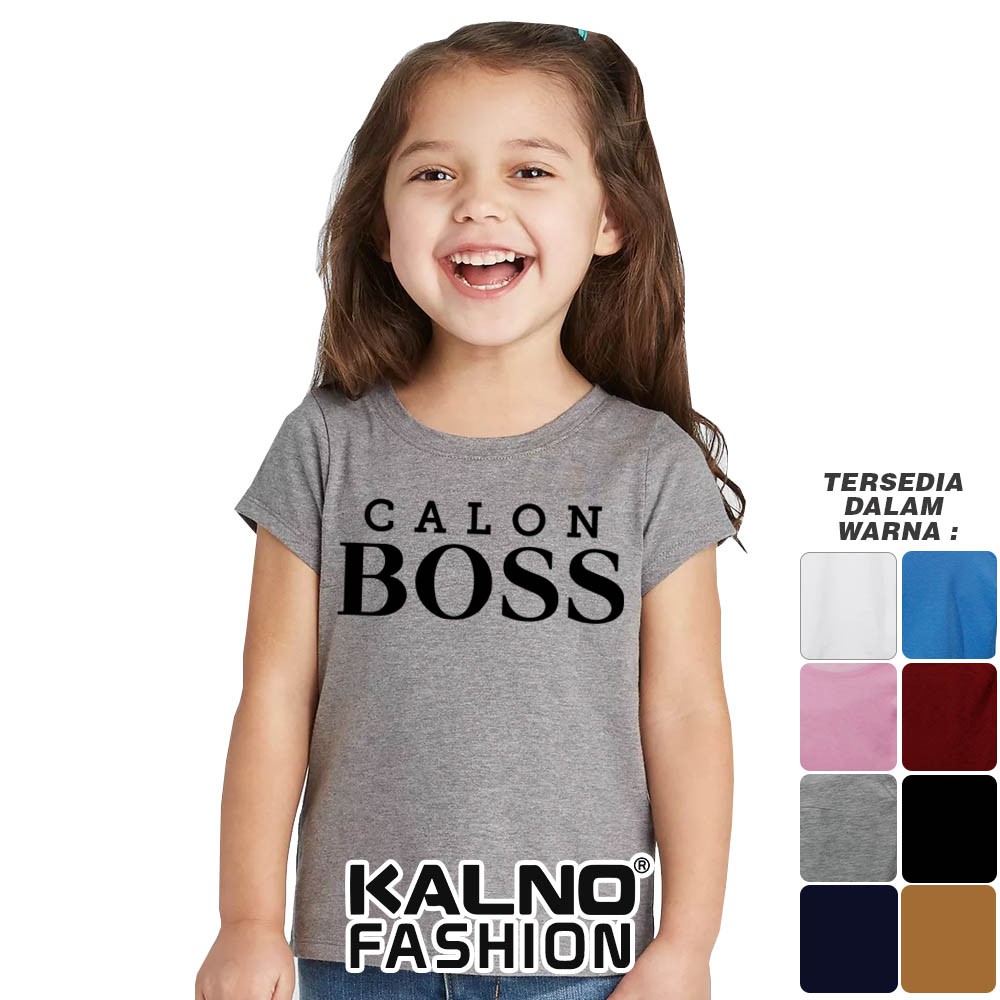 Baju Anak Print calon boss 308 - Anak Anak Umur 1 -  7 Tahun Ukuran S M L XL Bahan Katun polyester