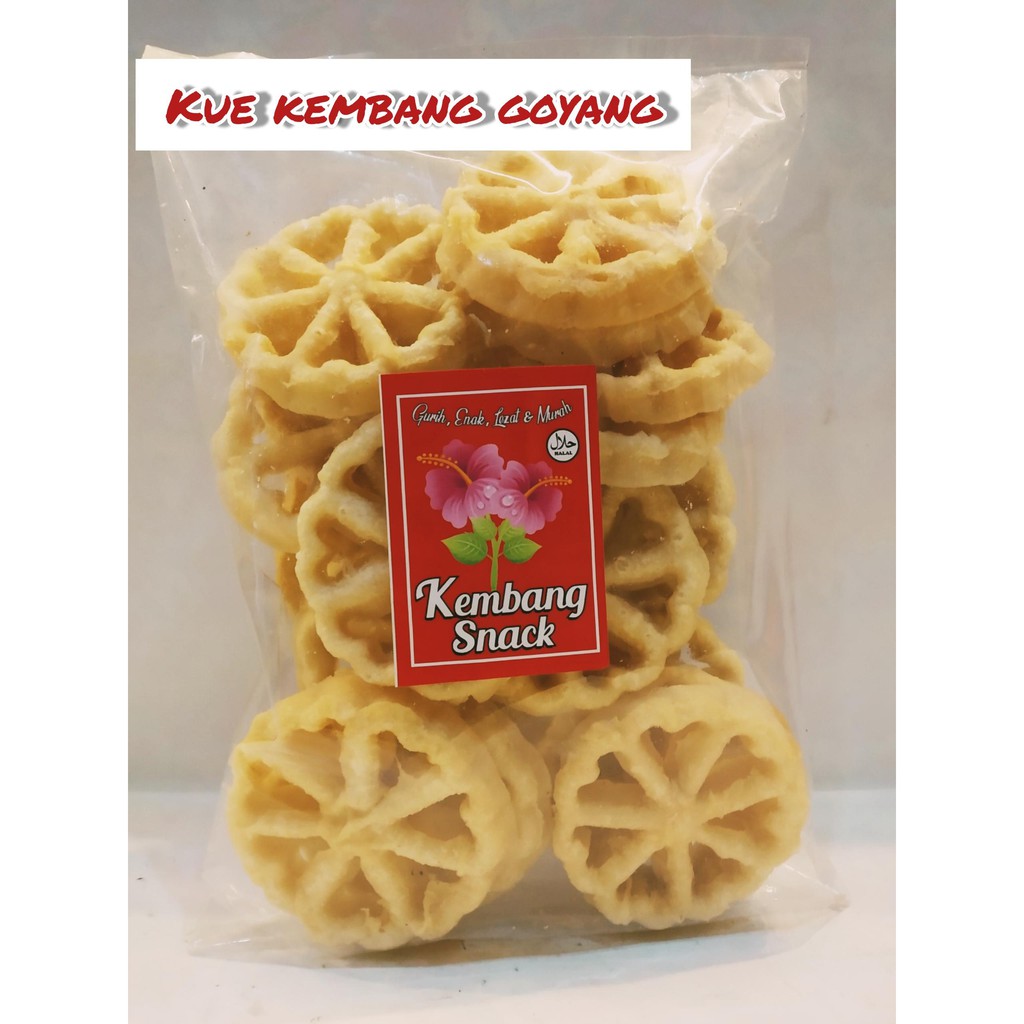 

KUE KERING- KUE KEMBANG GOYANG RASA MANIS KEMASAN 250GR-KEMBANG SNACK