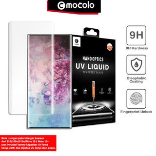 Tempered Glass Samsung Galaxy Note 10 Plus 5G / Note 10 Full Cover 3D UV Glue Original Mocolo