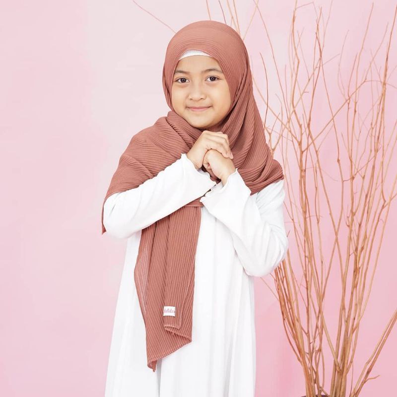 HIJAB PASHMINA PLISKET ANAK/ HIJAB ANAK PLISKET 150X45CM