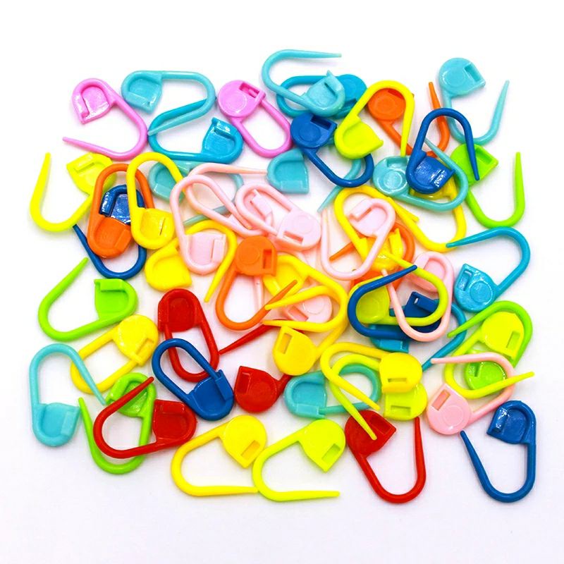 Peniti Plastik Isi 2Lusin Kait Strap Masker Penanda  Rajut Warna Warni