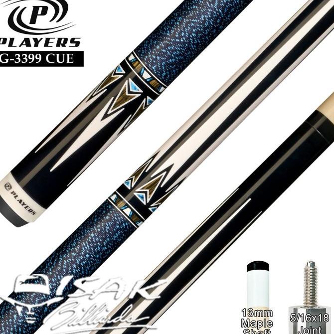 Players G-3399 Pool Cue - Maple Billiard Stick Stik Biliar Player Play