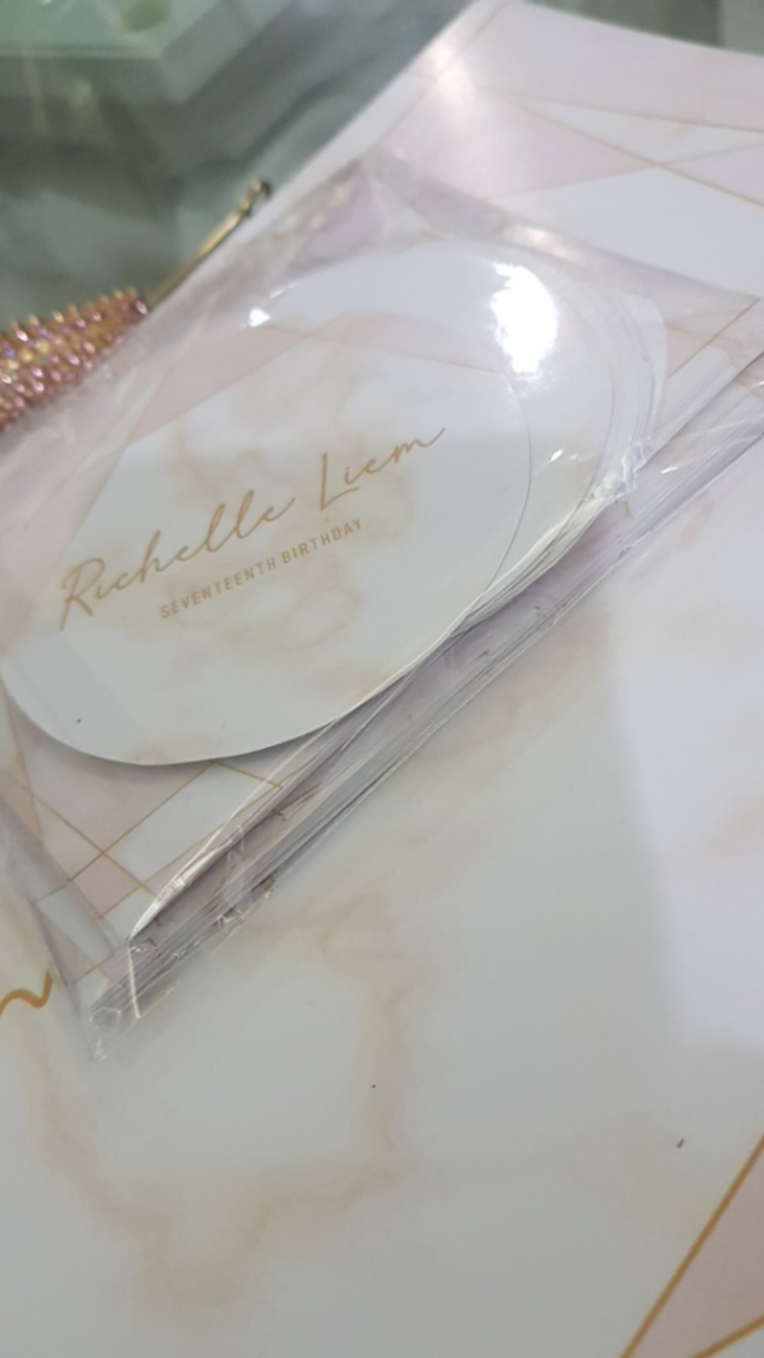 Table Set Pink Marble Bridal Shower Baby Shower Birthday Dinner Table Set Sweet Seventeen Rustic Set