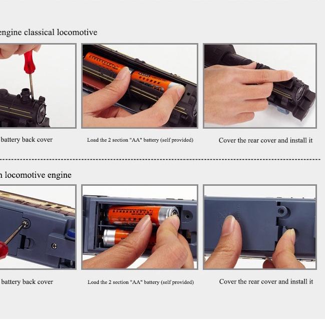 Miliki ASLI Kereta Api Set Fenfa Klasik Modern Dirakit Musik Rel Kereta Api Simulasi Kado Mainan Ana