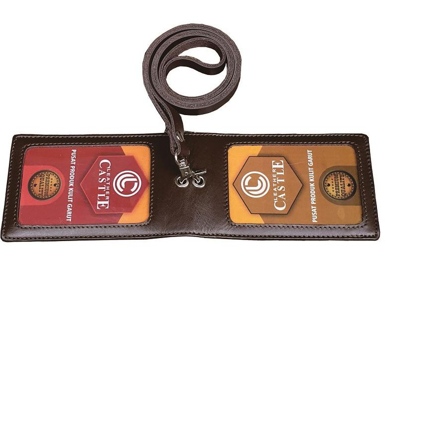 

Paling Dicari!! ATR-234 Name Tag Holder Kulit Tali Id Double Magnet Best Seller Leather Castle