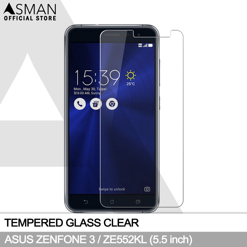 Tempered Glass Asus Zenfone 3 / ZE552KL (5.5&quot;) | Anti Gores Pelindung Layar Kaca - Bening