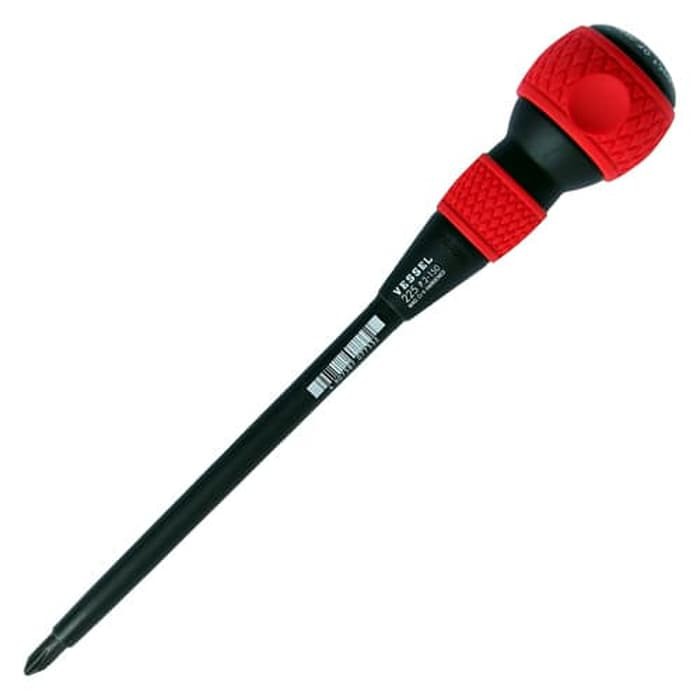 Obeng Vessel 225 PH2x150mm -Ball-Grip Screwdriver - with covered shank