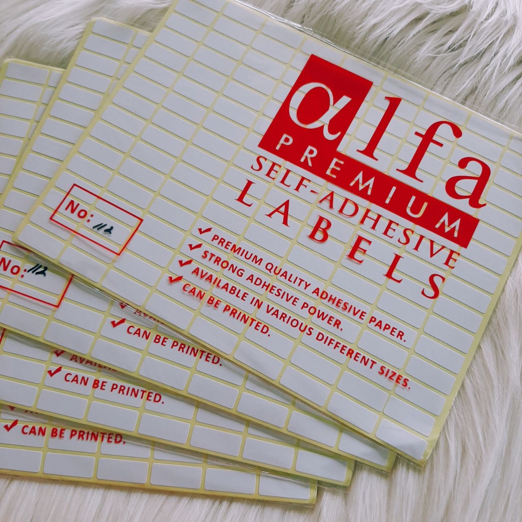 

(isi 882 Label) Stiker Sticker Label Harga Alfa No 112 / 8 mm x 20 mm