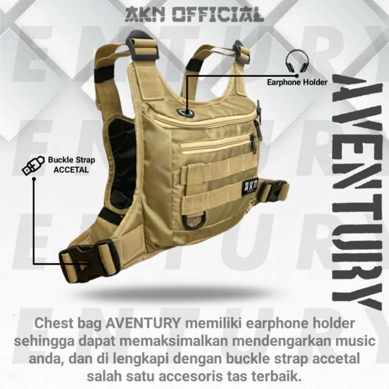 AKN - CHEST BAG AVENTURY TAS DADA PRIA TACTICAL RIG BAG OUTDOOR