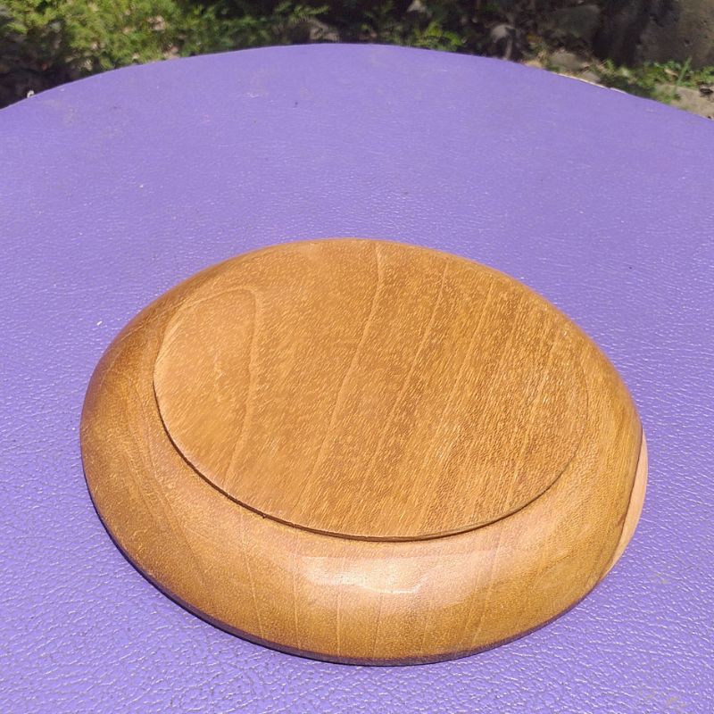 piring ceper/bulat 15cm kayu jati