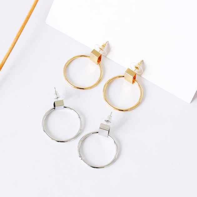 OILA anting bulat simple simple circle earrings (3D2) jan162