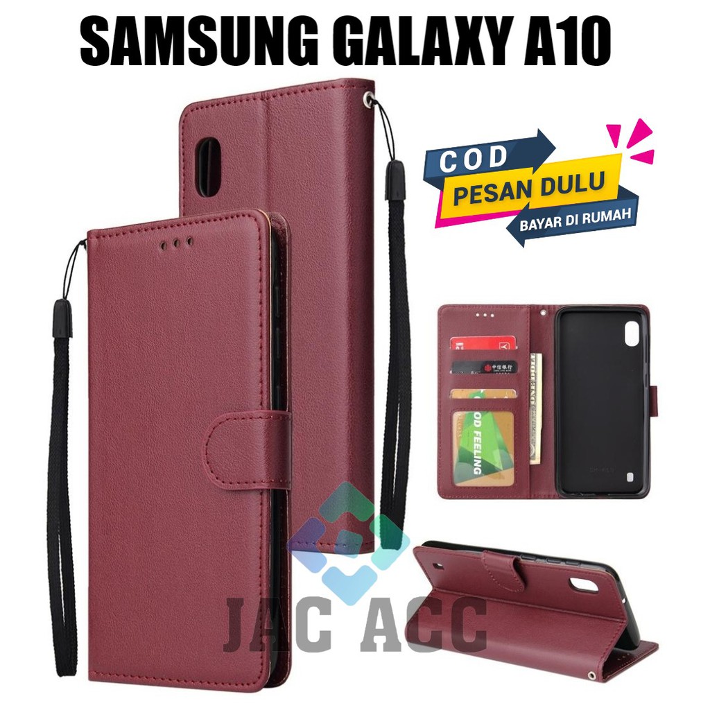 DOMPET HP UNTUK SAMSUNG GALAXY A10 LEATHER CASE SAMSUNG GALAXY A10