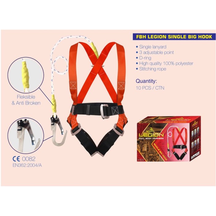 Sabuk Pengaman Panjat Tebing / Body Harness / Belt Safety Legion Single Hook