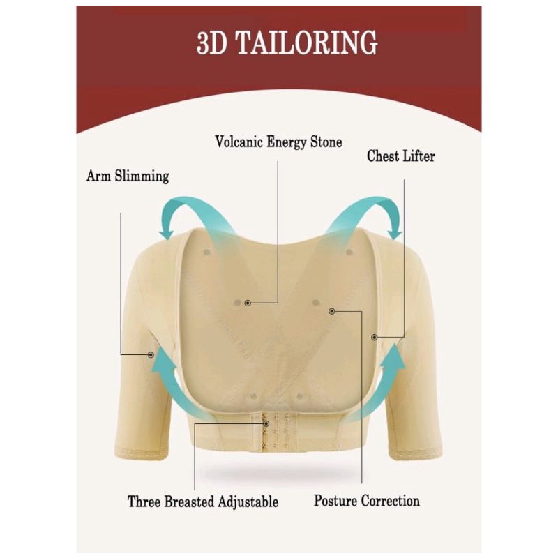 SLIMMING CALORIE OFF ARM SHAPER VOLCANIC HOT STONE TOURMALINE KORSET PELANGSING PENGECIL LENGAN