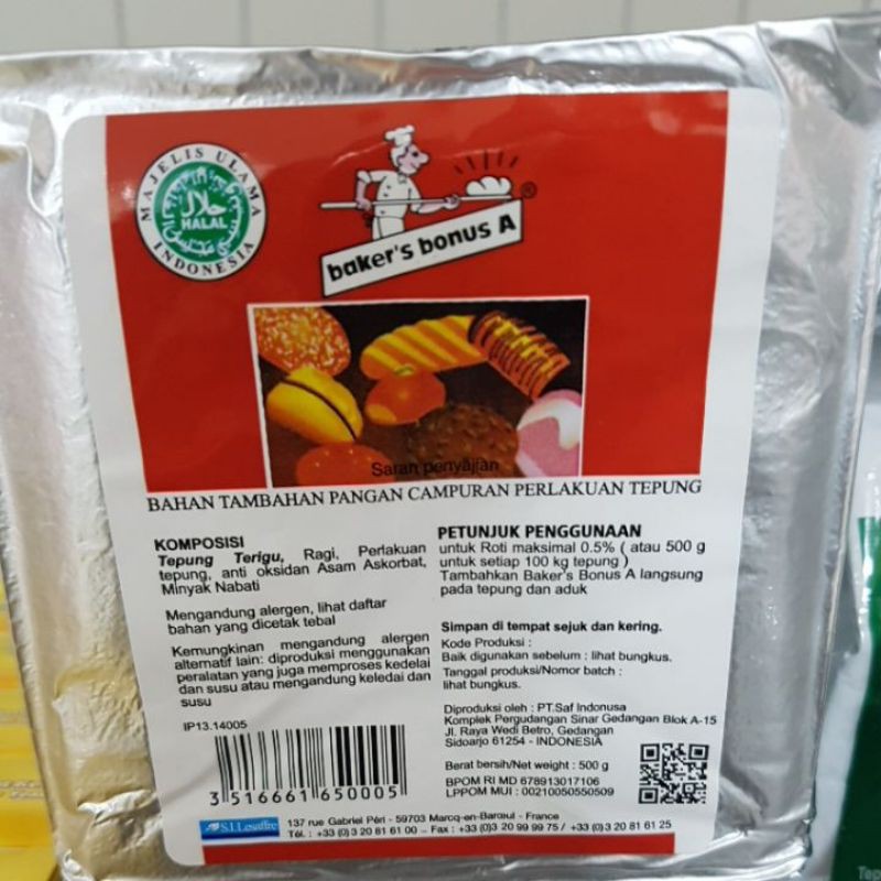 

Baker's bonus A 500 gr