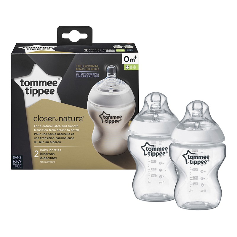 Botol tommee tippee isi 2 ukuran 260ml close to nature