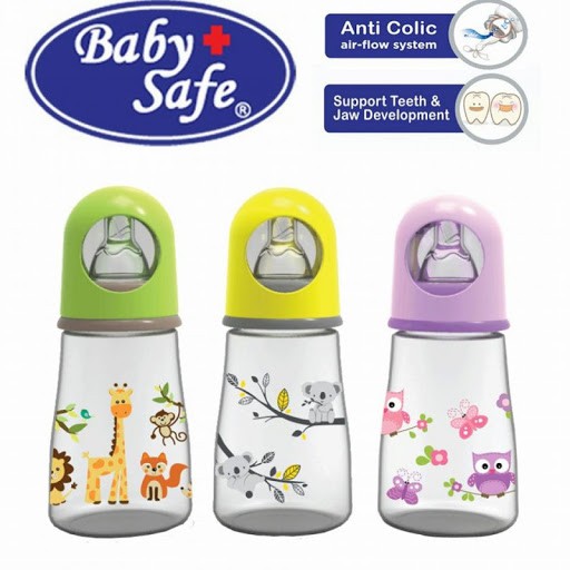 ♥BabyYank♥ BABY SAFE BOTOL SUSU JP002 125ML - BOTOL SUSU BPA FREE - BOTOL SUSU BERGAMBAR