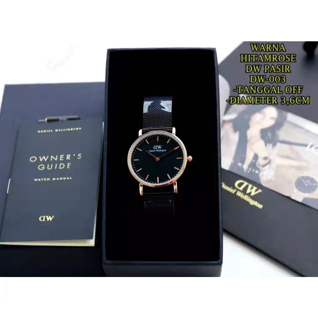 (BS) JAM TANGAN WANITA ELEGAN PREMIUM DwE STRAP MAGNET SET FREE BOX +TALI CADANGAN