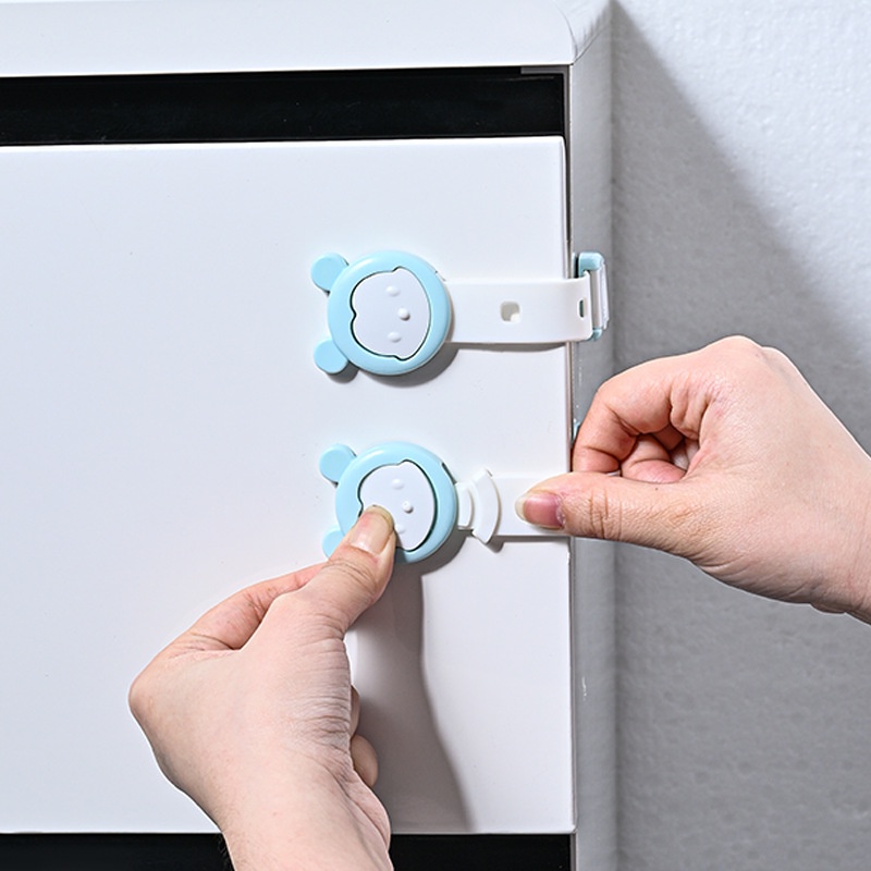 Safety Lock Pengaman Pintu Kulkas Kunci Pengaman Anak Bayi dari Siku Lemari Pengunci Laci Serbaguna Model Lucu Paus Sapi Piggy Apel Kids Drawer Cabinet Door