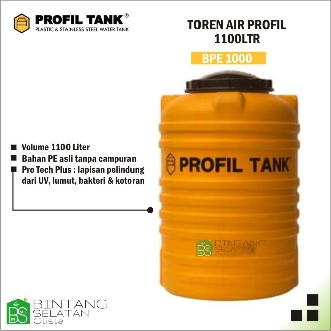 TOREN AIR PROFIL 1200LTR/ TANDON/ PENAMPUNGAN AIR PROFIL BPE 1200 L