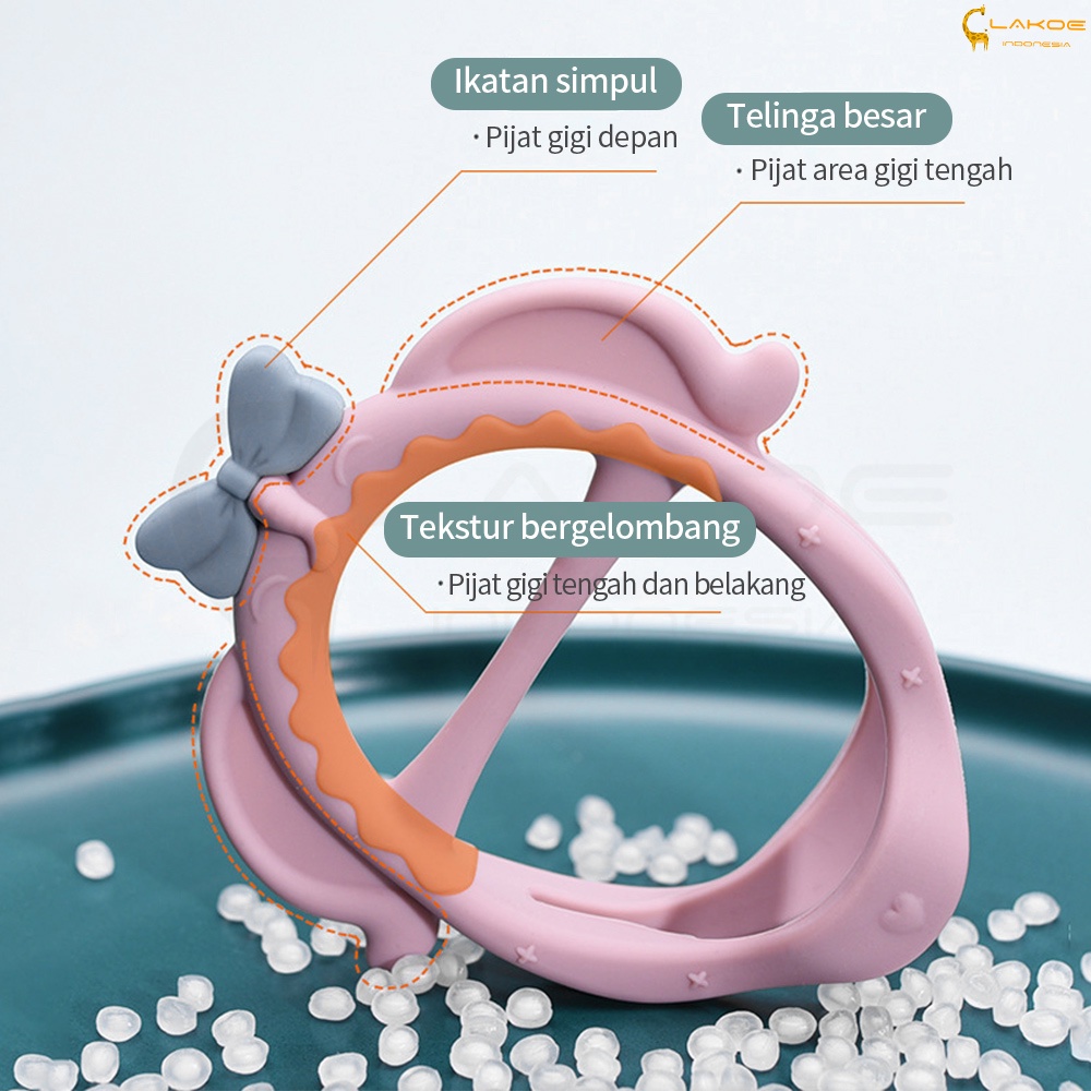 LAKOE Teether bayi / teether gelang bayi Bahan silikon BPA FREE