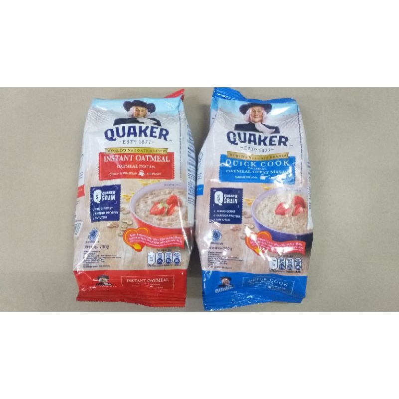 

Quaker oat instan oatmeal & quick cook / Quaker merah & biru 200gr