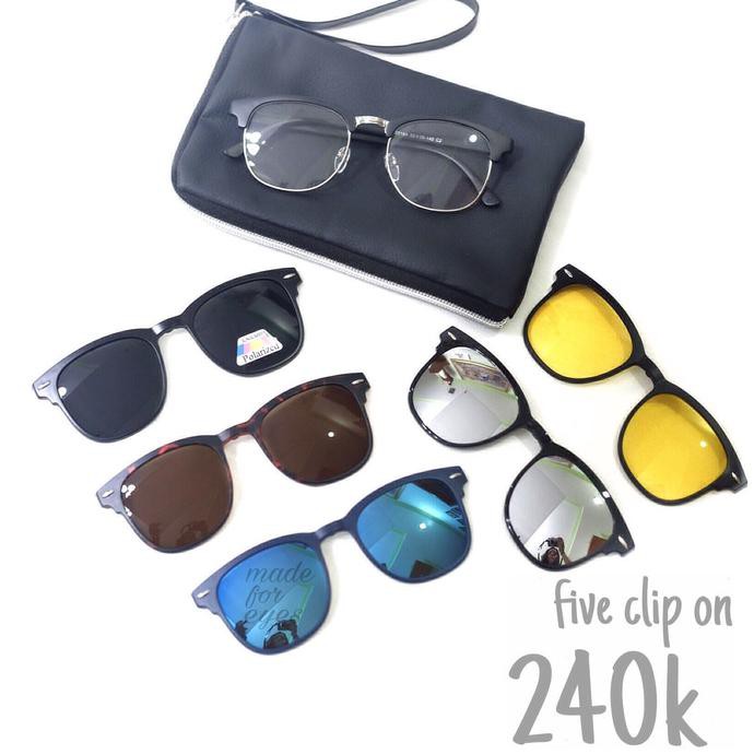 FRAME KACAMATA FIVE CLIP ON - KACAMATA BACA PLUS MINUS ANTIRADIASI TERLARIS