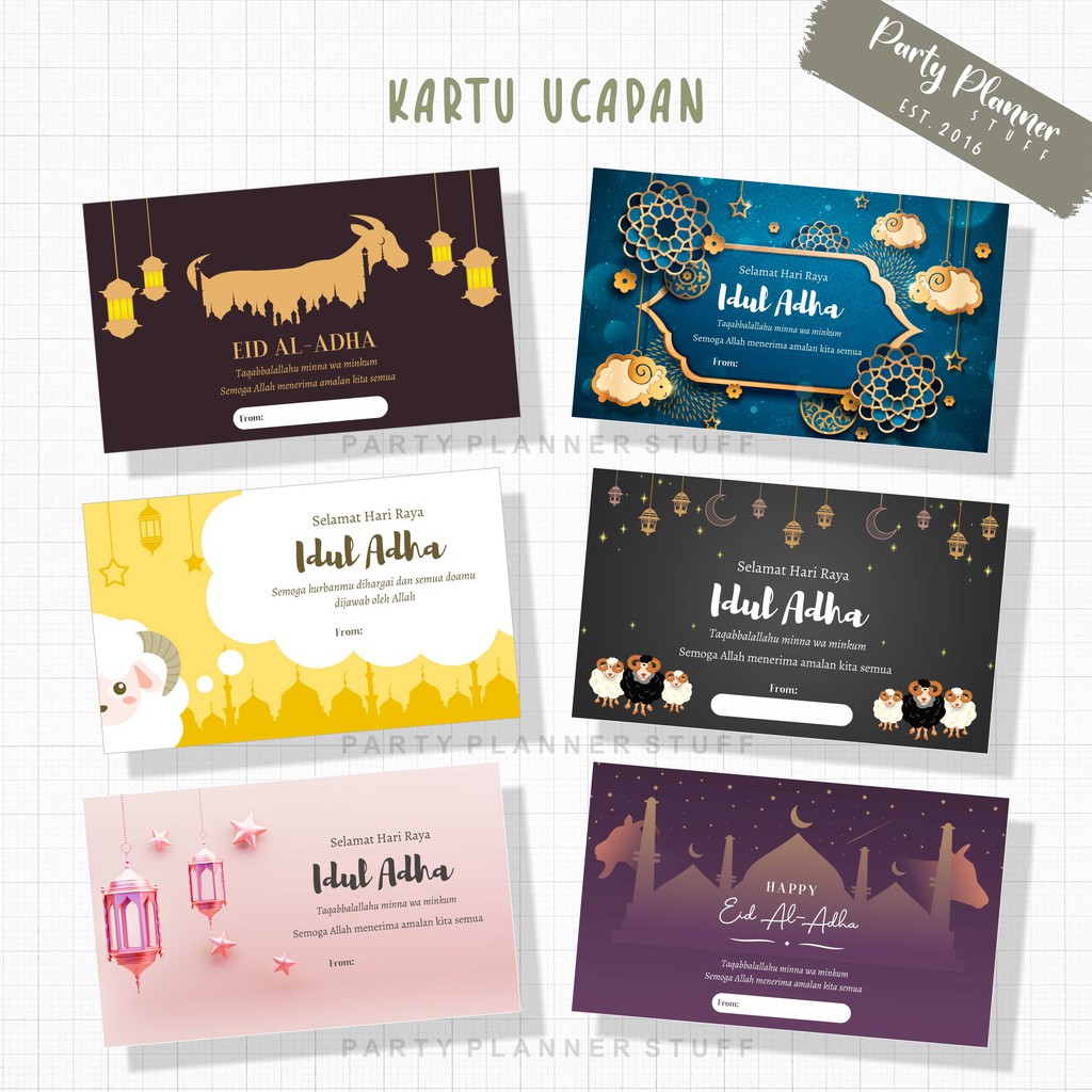 Kartu ucapan idul adha kartu hampers idul adha kartu ucapan parsel parcel idul adha murah custom