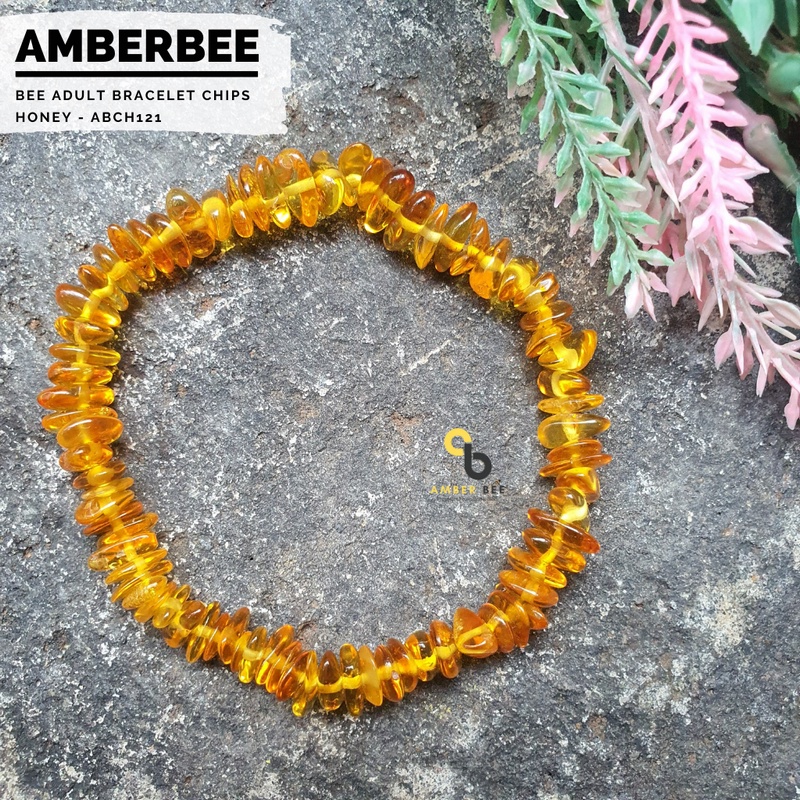 PROMO Gelang Amber Dewasa Premium Stretchy Chips ABGMC121 By Amber Bee