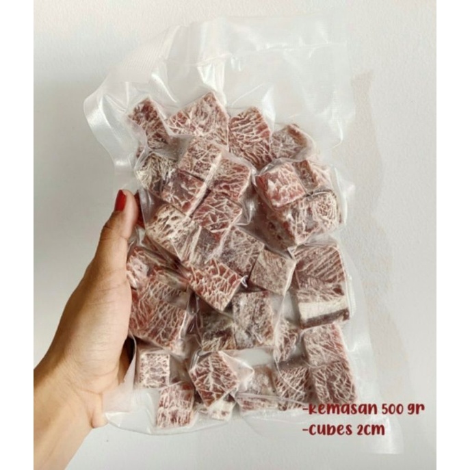 

saikoro beef cubes / daging sapi saikoro potong dadu / daging bbq / korean bbq