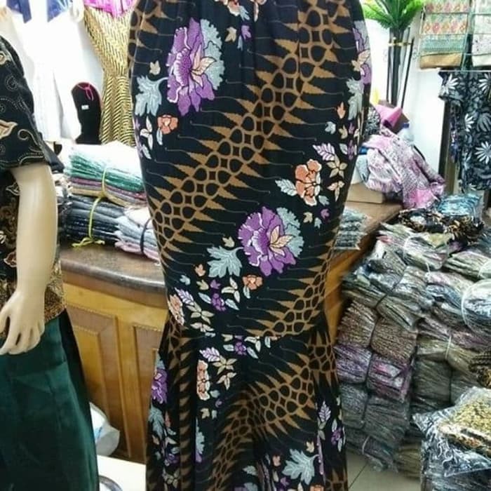 Rok Duyung Motif Bunga Sepatu Hitam / Motif Bunga Sepatu Navy / Motif Bunga Sepatu Merah