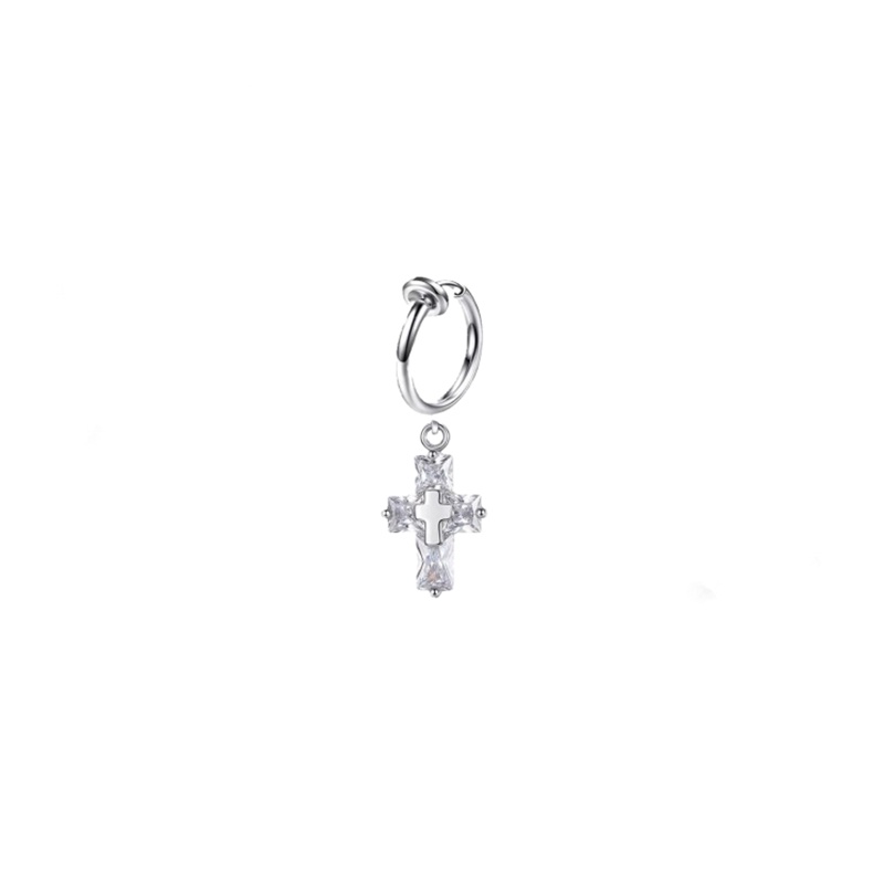 Zircon Cross Earrings Accessories Personality Trend