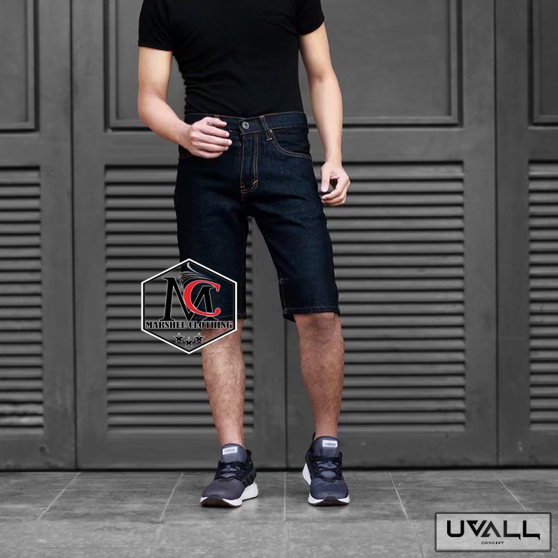 RCL - Celana Pendek Uvall Jeans Warna Garmen Premium / Celana Jeans Pendek Uvall Original Pria ( 28 Sampai 38 )