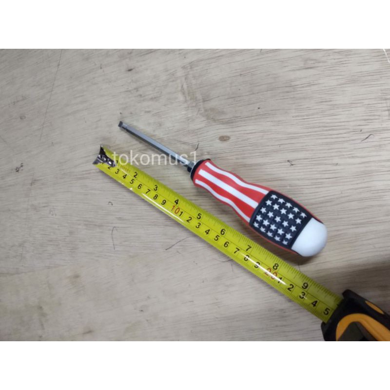 OBENG BOLAK BALIK GAGANG KARET AMERIKA 2IN1 8 INCH 2 WAY SCREWDRIVER PLUS MINUS