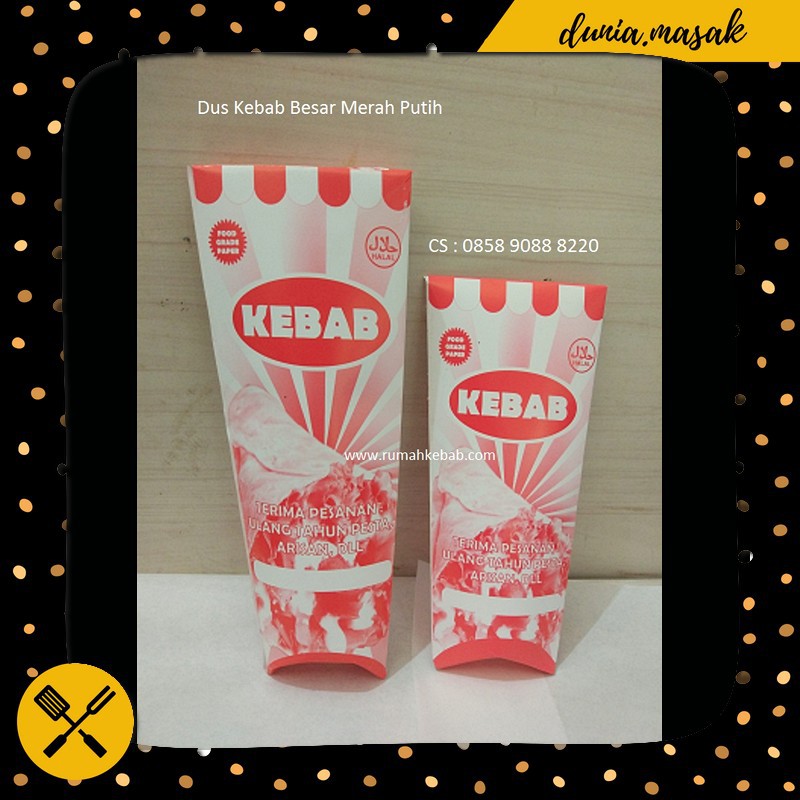 

Kantong Kebab Dus Kebab Kemasan Kebab Dus Kebab Kecil 50 Pcs Unik Murah Berkualitas
