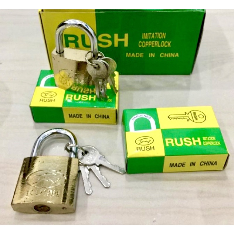 Gembok 38mm kuning kilat rush padlock Gembok kilat 38mili Gembok mas 38 mili