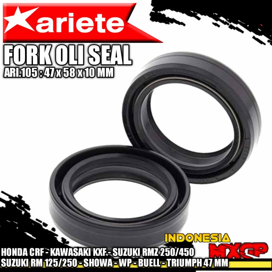 HONDA CR CRF - KAWASAKI KXF - SUZUKI RM RMZ 125 250 450 - SHOWA - BUELL - TRIUMPH ARIETE ARI.105 47 