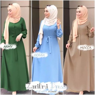 Baju Gamis Jumbo Wanita Muslim SAMIRA LD 130 Ziper Sleting ...