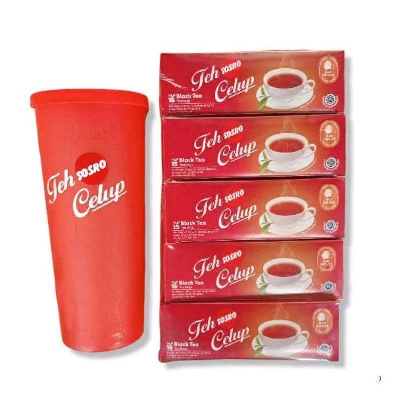 

[MDAGROSIR] PROMO 5 BOX TEH SOSRO FREE TUMBLER / PAKET MURAH TEH CELUP SOSRO FREE BOTOL MINUM