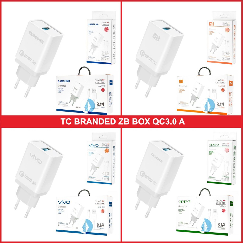 CHARGER BRANDED ZB BOX QC 3.0A | CHARGER HP MURAH | FAST CHARGING