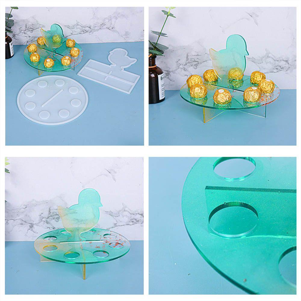 R-flower Chicken Tray Silicone mold Kerajinan Cetakan Rak Penyimpanan Resin Kit UV Lucu